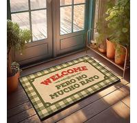 FZFN Welcome Pero No Mucho Rato Tapis de salle de bain résistant aux taches | Rustique antidérapant et facile à nettoyer pour la circulation élevée en silicone (40 x 60 cm)
