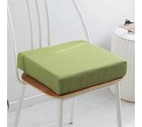 FZKun Coussin de siège en mousse à mémoire de forme pour fauteuil, rehausseur antidérapant, confortable pour intérieur et extérieur, voiture, bureau, canapé (vert - carré, 40 x 40 cm, épaisseur 5 cm)