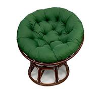 FZKun Coussin pour chaise Papasan - Coussin de chaise rond rembourré épais, doux pour balancelle - Confortable - Pour intérieur et extérieur (vert foncé, 60 cm)