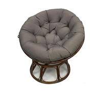 FZKun Coussin pour chaise Papasan - Coussin de chaise rond rembourré épais, doux pour balancelle en forme de nid d'œuf, confortable, pour intérieur et extérieur (gris foncé, 90 cm)