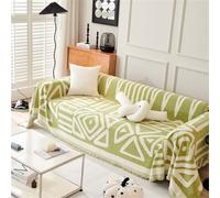 FZKun Grand plaid doux réversible et polyvalent pour canapé 1/2/3/4 places - Style bohème - Vert - 180 x 230 cm