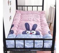 FZKun Matelas Futon Pliable 1 Place, Matelas de Sol Japonais Portable Pliable Tatami Lit Futon Doux Matelas d'appoint Matelassé pour Lit de Couchage Simple (Lapin,0.9 * 1.9m)