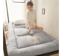 FZKun Matelas Futon Pliable 1 Place, Matelas de Sol Japonais Portable Pliable Tatami Lit Futon Doux Matelas d'appoint Matelassé pour Lit de Couchage Simple (Gris,1 * 2m)