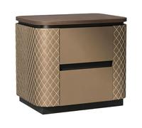 FZL02068LM Chambre Table de Nuit décorative matelassée à 2 tiroirs | Rangement de la chambre(Yellow,Moyen)