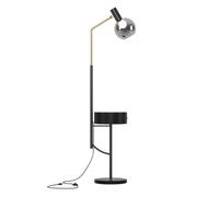 FZL02068LM Lampadaire Lampadaire avec table d'appoint, de chevet tiroir for salon, chambre à coucher, d'amis Lampe sur Pied(Silver)