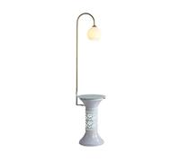 FZL02068LM Lampadaire Lampadaire avec table, d'appoint port de chargement USB, chevet moderne lampe for salon, chambre à coucher, d'amis Lampe sur Pied(Blanc)