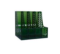 FZL02068LM Organisateurs de Papier Porte-revues rétro en Maille, 4 Compartiments, classeur de Bureau, trieur Livres Plateaux de Bureau(Green)
