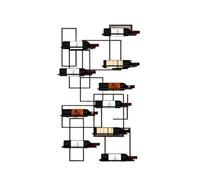 FZL02068LM Porte-vin Casier à vin Mural Maison présentoir Support décoratif Bar casier Verre l'envers Supports muraux Suspendus Organisateur(Noir)