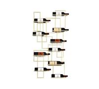 FZL02068LM Porte-vin Casier à vin Mural Maison présentoir Support décoratif Bar casier Verre l'envers Supports muraux Suspendus Organisateur(Gold)