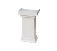 FZL02068LM Président Pupitre en Bois Simple, Podium, Bureau, hôte de réunion, réception, Table maître cérémonie Chaire(Blanc)
