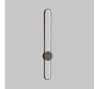 FZQSXAZU Applique Murale linéaire Minimaliste Moderne, Longue Lampe LED en cuivre, Lampe Filaire, éclairage pour Salon et Chambre, décoration intérieure contemporaine.