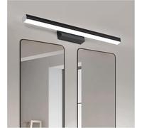 FZQSXAZU Applique Murale QTANZIQI, Lampe Miroir, façade en Aluminium et Acrylique Noir, pour Baignoire, Chambre, Coiffeuse, Maquillage, Armoire, Lampe décorative LED, lumière Blanche, 51 cm