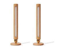 FZQSXAZU Lampe Murale LED Rechargeable USB, veilleuse Tactile orientable à 360°, Applique de Chevet en Bois, magnétique, Portable, éclairage intérieur 4000K (Lot de 2)