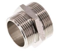 G 1 1/2'' x G 1 1/4'' Raccord double en laiton nickelé 16 Bar