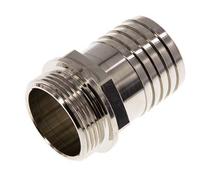 G 1 1/4'' mâle x 38mm laiton nickelé Embout de tuyau 16 Bar