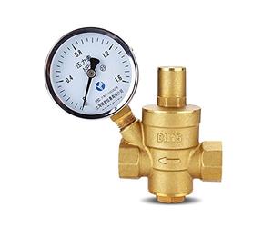 G 1/2quot; 3/4 quot; 1 2quot; Valve de maintien réduction pression d'eau en laiton, régulateur DN15/DN20/DN25/DN32, jauge soupape décharge réglable, pièces(Without Gauge,DN25)