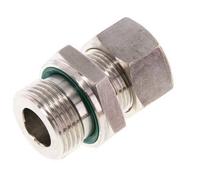 G 1'' mâle x 22L Raccord à compression droit en acier inoxydable avec joint FKM 160 Bar DIN 2353