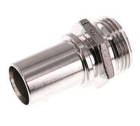 G 1'' Male x 25mm Barbe de tuyau en acier inoxydable avec collier de sécurité DIN 2817
