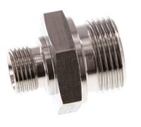 G 1'' x G 1/2'' Acier inoxydable Double Mamelon 345 Barre - Hydraulique