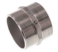 G 2 1/2'' Acier inoxydable Double Mamelon 16 Bar