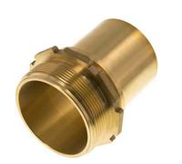 G 2 1/2'' Male x 63mm Barbe de tuyau en laiton avec collier de sécurité DIN 2817