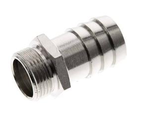 G 3/4'' mâle x 25mm laiton nickelé Embout de tuyau 16 Bar