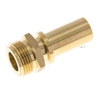 G Embout de tuyau 3/4'' mâle x 19mm en laiton avec collier de sécurité DIN 2817