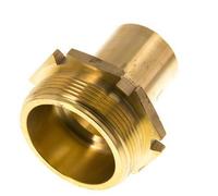 G Embout de tuyau en laiton 2'' mâle x 38mm avec collier de sécurité DIN 2817
