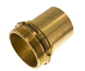 G Embout de tuyau en laiton 4'' mâle x 100 mm avec collier de sécurité DIN 2817