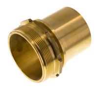 G Embout de tuyau mâle 3'' x 75mm en laiton avec collier de sécurité DIN 2817