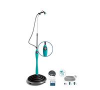 G.F Douche solaire Sunny Premium, Douche de jardin en bleu avec réservoir d’eau résistant aux UV - douche de piscine avec pommeau réglable individuellement set complet douche solaire prêt à brancher