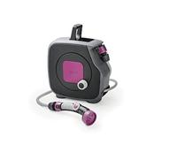 G.F. SRL, Aquabag Style, Mini dévidoir Compact pour Tuyau d'arrosage, avec 11,5 M de Tuyau, en kit prêt à l'emploi, pour l'arrosage des Plantes, des balcons et des Jardins, Couleur Fuchsia