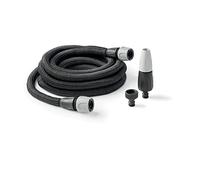 G.F. SRL Aquapop Grey Easy 10 Tuyau en tissu auto-rallongeant de 10 m, fabriqué en Italie, avec mini pulvérisateur de jardin et raccords pour arroser les jardins, gris foncé