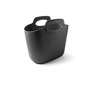 G.F. SRL FOR 2 Everyday Sac en plastique de rangement multi-usages avec poignées Gris anthracite, gris anthracite, Minimal