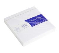 G. Lalo 22050L - Un Paquet de 25 Enveloppes Carrées en Papier Vergé Extra Blanc 100g 14x14 cm - Doublées - Fermeture Gommée - Vergé de France, Extra-blanc