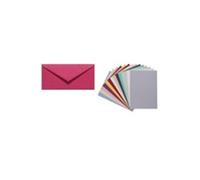 25 enveloppes DL (110x220mm) Vergé de France doublées gommées - Ivoire