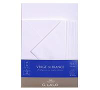 Ensemble Vergé de France 10 feuilles A5 et 5 enveloppes C6 - extra blanc
