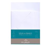 Ensemble Vélin de France 10 feuilles A5 et 5 enveloppes C6 - Blanc