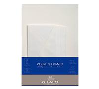 G. Lalo 62700L Ensemble 10 feuilles et 5 enveloppes Verge de France format A4, 30 x 22.60 x 0.50 cm, Blanc