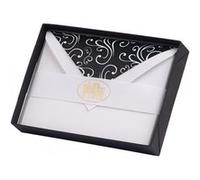 Clairefontaine 32628L - Un sachet de correspondance comprenant 10 cartes simples 10,7x15,2 cm et 10 enveloppes doublées 11,4x16,2 cm, Gris souris
