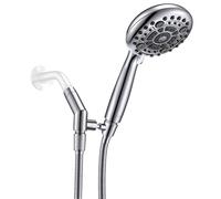 G-Promise Pommeau de douche à main haute pression 6 modes | Haute pression, 6 réglages de pulvérisation, installation facile, support coudé pour caddie et étagère, tuyau extra long