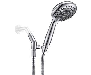 G-Promise Pommeau de douche à main haute pression 6 modes | Haute pression, 6 réglages de pulvérisation, installation facile, support coudé pour caddie et étagère, tuyau extra long
