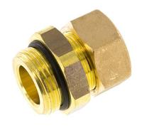G Raccord à compression droit en laiton 1'' mâle x 22mm avec joint NBR 54 Bar DIN EN 1254-2