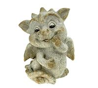 G. Wurm GmbH Słodki ogród smok stojący wygląd kamienia 17 cm figurka ogrodowa szczęście rzeźba