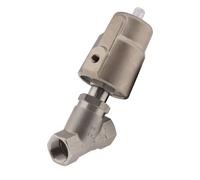 G1/2'' PTFE 25bar NC Vanne à siège incline Acier inoxydable/laiton AL2