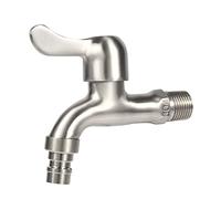 G1 / 2 '' Robinet De Baignoire Pour Machine à Laver 304 Robinet d'Eau En Acier Inoxydable Chromé Pour Machine à Laver Jardin Potager (Bouche Pointue)