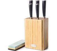 G21 Damascus Premium Knife Set in Bamboo Block, Box, 5 pcs + pierre à aiguiser