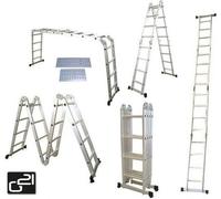 G21 Échelle en aluminium G21 - 4,6 M multifonctionnelle + plancher