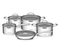G21 G21 Gourmet Miracle batterie de cuisine en acier inoxydable avec surface en marbre avec passoire 9 pcs G21-60022154