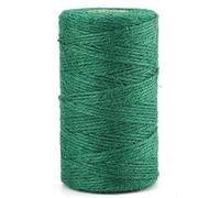 G2PLUS 100m Ficelle Jute Vert,2mm Corde Naturelle,Ficelle Jardinage | Corde Fine,Fil Jute pour Jardiage Décoration de Mariage,Arts Créatifs DIY l'emballage Cadeau